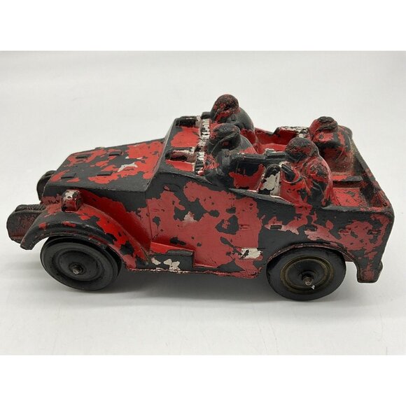 Sun Rubber Company Vintage 1940's  Army Radio & Machine Gun 4 Man Vehicle - Picture 7 of 16